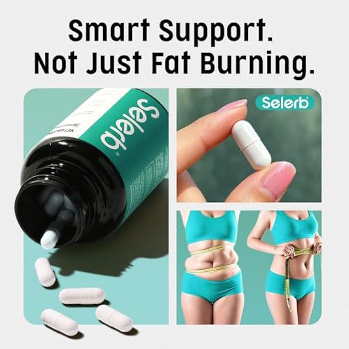 Selerb Metaburn Weight Loss Pills for Women & Men - Appetite Suppressant & Fat Burner, Metabolism Support Weight Loss Supplement with Berberine, Chromium, Green Tea & B12-60 Capsules - Image 5