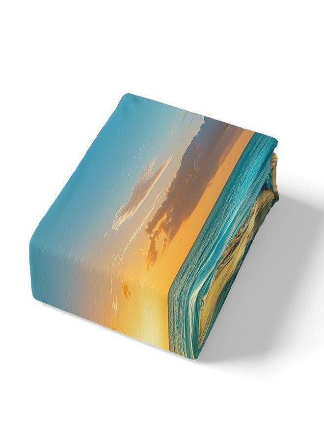 Feelyou Beach Bedding Set Queen Size Kids Sea Printed Comforter Cover Set for Boys Girls Teens Summer Holiday Vacation Duvet Cover Nature Pattern Bedspread Cover（No Comforter - Image 5