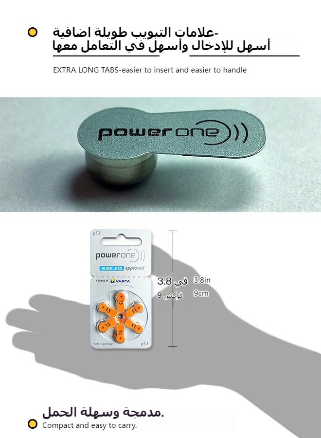 Power One Power One 120 Pieces P13 Hearing Aid Batteries  - Image 5