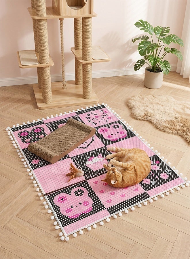 Arabest Cat Litter Mat, Non-Slip Waterproof Trapper Mat for Litter Box, Kitty Litter Pads, Foldable & Easy Clean, Large Size 50×80cm, Thickened Moisture Absorption, Breathable, Easy to Clean & Soft on Kitty Paws - Image 2