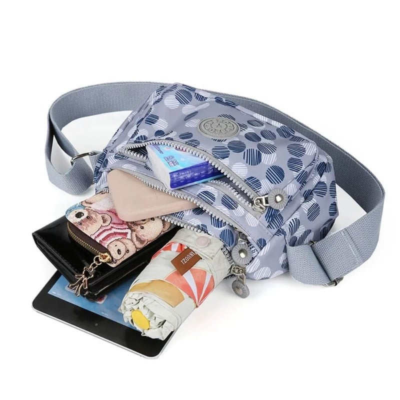 MISTYCDEP Crossbody Purse for Women, Nylon Waterproof Shoulder Purse, Messenger and travelling Bag Lightweight, Long Strap (Blue, Pack of 1) - Image 5