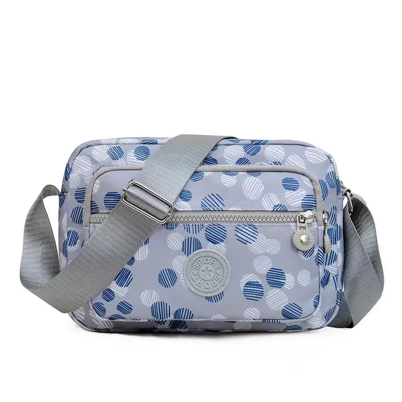 MISTYCDEP Crossbody Purse for Women, Nylon Waterproof Shoulder Purse, Messenger and travelling Bag Lightweight, Long Strap (Blue, Pack of 1) - Image 1