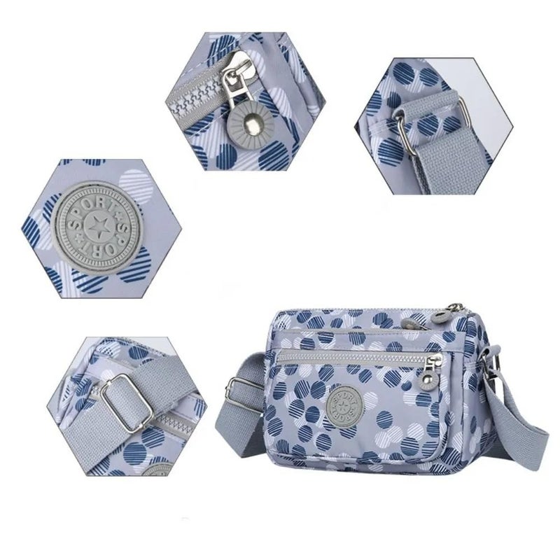 MISTYCDEP Crossbody Purse for Women, Nylon Waterproof Shoulder Purse, Messenger and travelling Bag Lightweight, Long Strap (Blue, Pack of 1) - Image 3