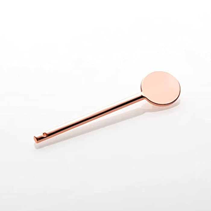 lasenersm 3Pcs Round Metal Cosmetic Spoon Spatulas Makeup Spatula Eye Cream Spoon Beauty Scoop Mini Spoon Makeup Beauty Spoons Mini Cosmetic Skincare Spatula for Home Salon, Gold, Silver, Rose-Gold - Image 5