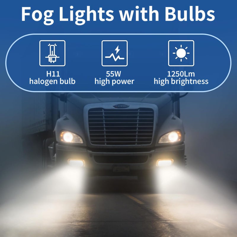 High Soar Fog Lights for Freightliner Cascadia (2008-2016) - Driver & Passenger Side Pair - Image 3