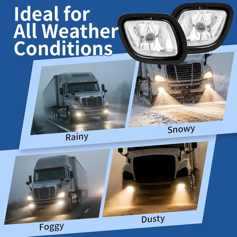 High Soar Fog Lights for Freightliner Cascadia (2008-2016) - Driver & Passenger Side Pair - Image 5