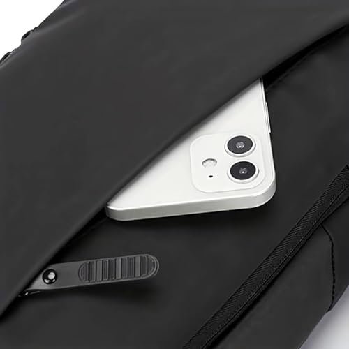 SKAIV Sling Crossbody Bag for Men Women, Mini Waterproof Backpack Shoulder Daypack Mini Anti-Theft Cross Body Chest Bags With USB Charger Port for Casual Travel Hiking Outdoor Sports (Black) - Image 3