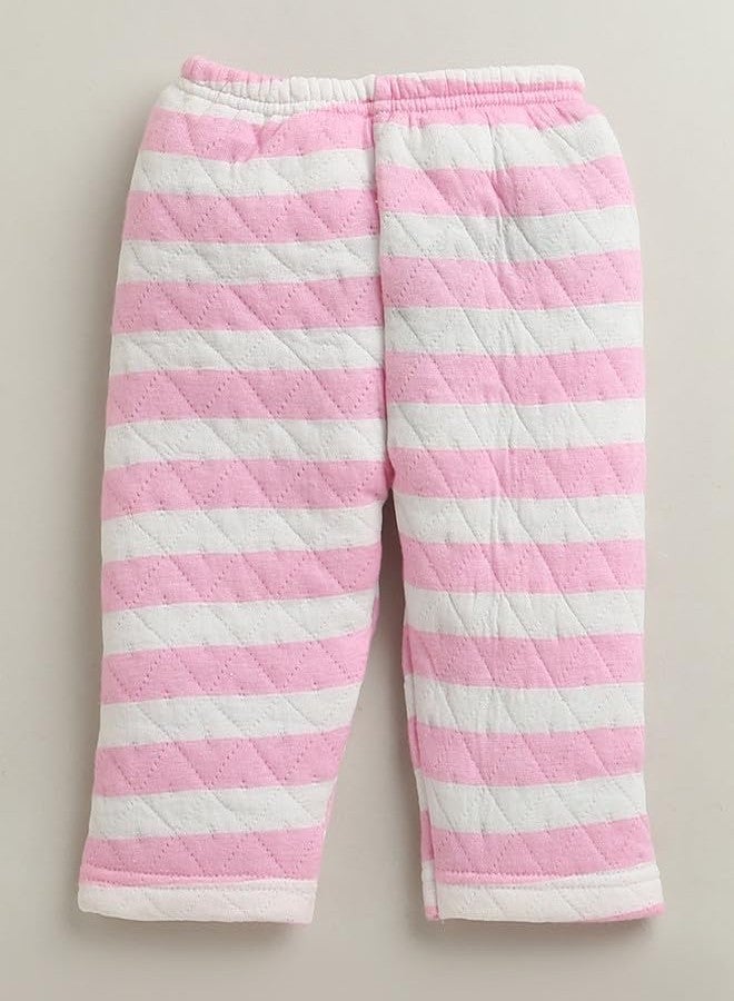 BUMZEE طقم شتوي وردي اللون من بامزي للبنات الصغيرات، بأكمام طويلة وغطاء رأس مفتوح من الأمام، مصنوع من البوليستر، مقاس 18-24 شهرًا (Peb11071E-pnk) - Image 4