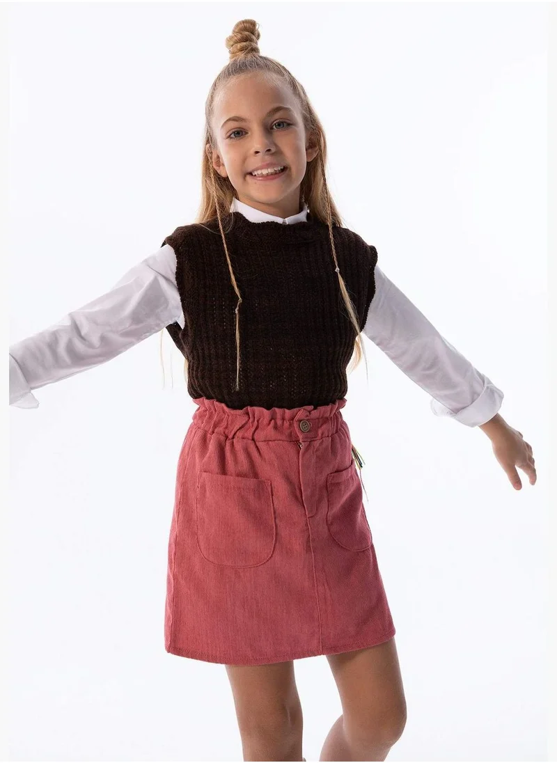 DeFacto Girl Crew Neck Tricot Sweater