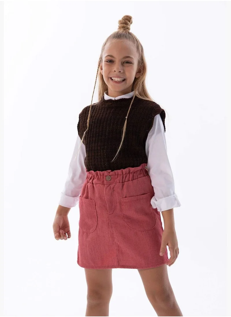 DeFacto Girl Crew Neck Tricot Sweater