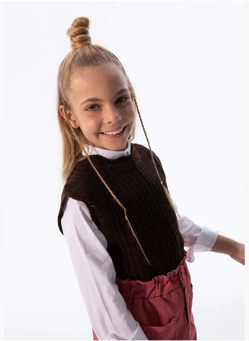 DeFacto Girl Crew Neck Tricot Sweater
