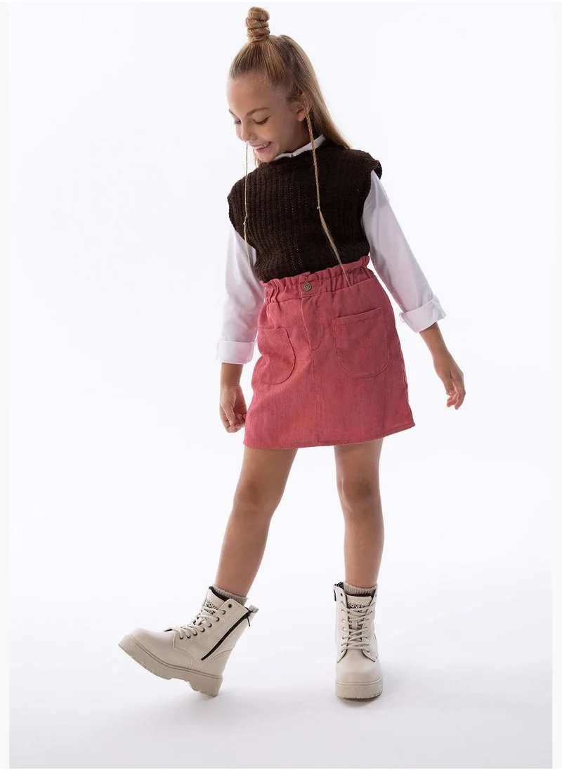 DeFacto Girl Crew Neck Tricot Sweater