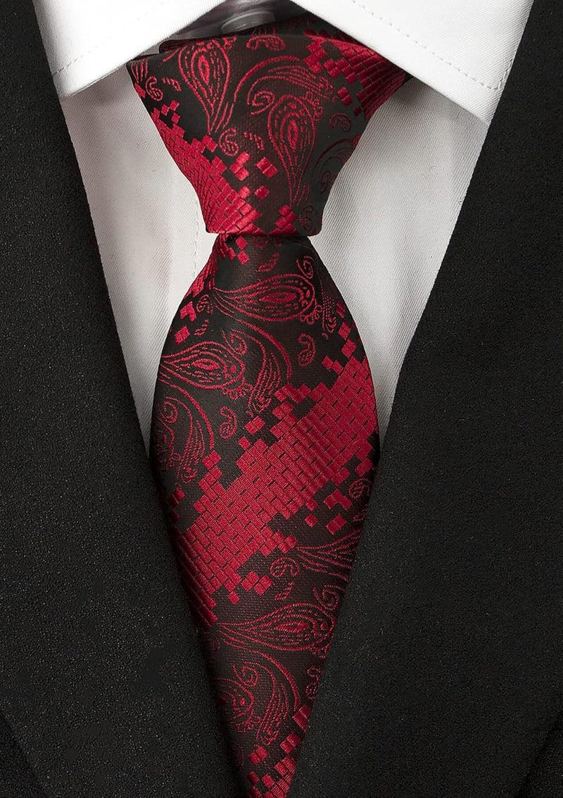 Adulove Men's Necktie Classic Silk Tie Woven Jacquard Neck Ties 6 PCS - Image 4
