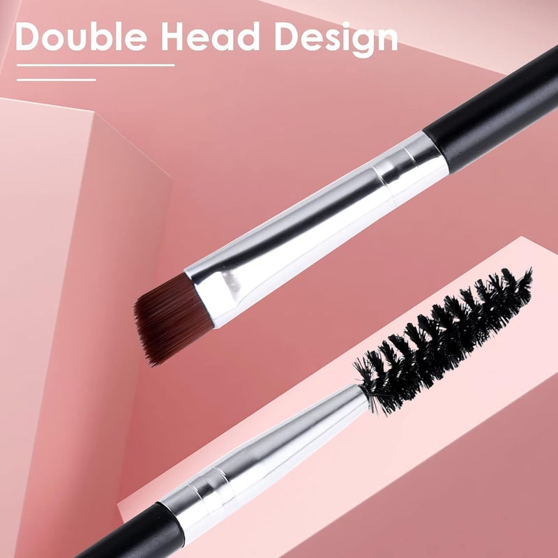 Prosopyare EyebrowBrush Double Angled EyeBrowBrushes Ultra Thin EyebrowBrush Professional Spoolie Brush Makeup Tool for Women Girl Makeup Artist Stylist - Image 3