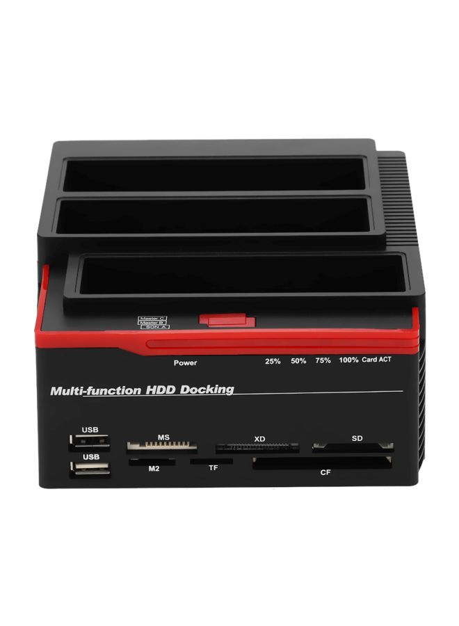 NIBEMINENT Multi-Function HDD Docking Black/Red  - Image 1
