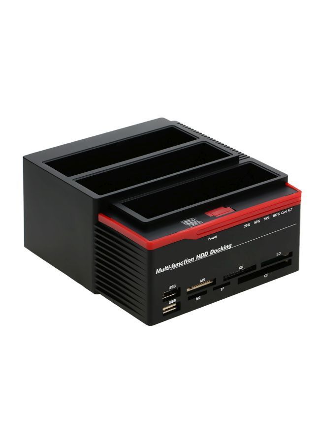 NIBEMINENT Multi-Function HDD Docking Black/Red  - Image 2