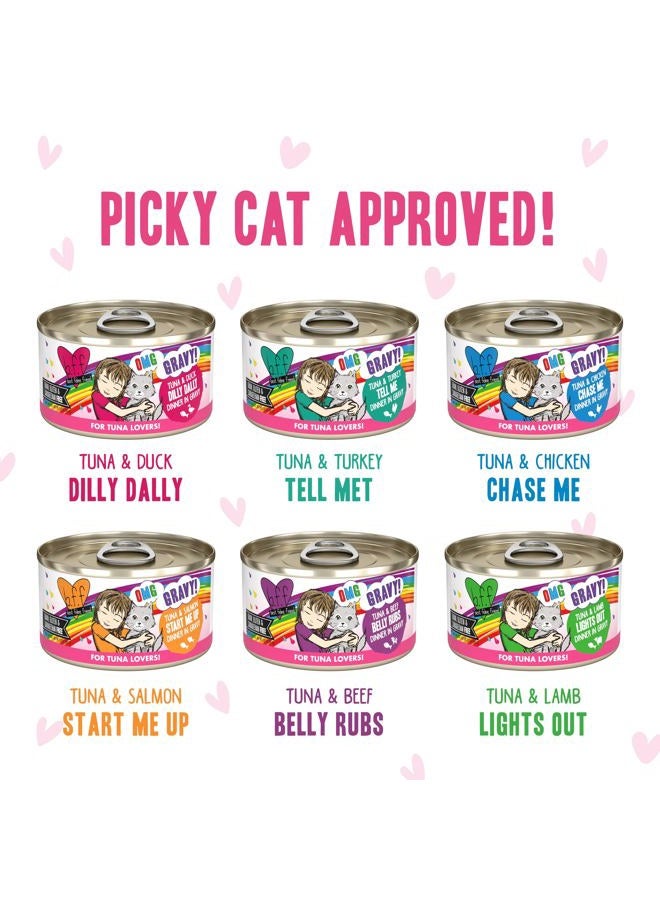 Weruva B.F.F. OMG - Best Feline Friend Oh My Gravy!, Tickle Me Pinks! Variety Pack, 2.8oz Can (Pack of 12) - Image 5