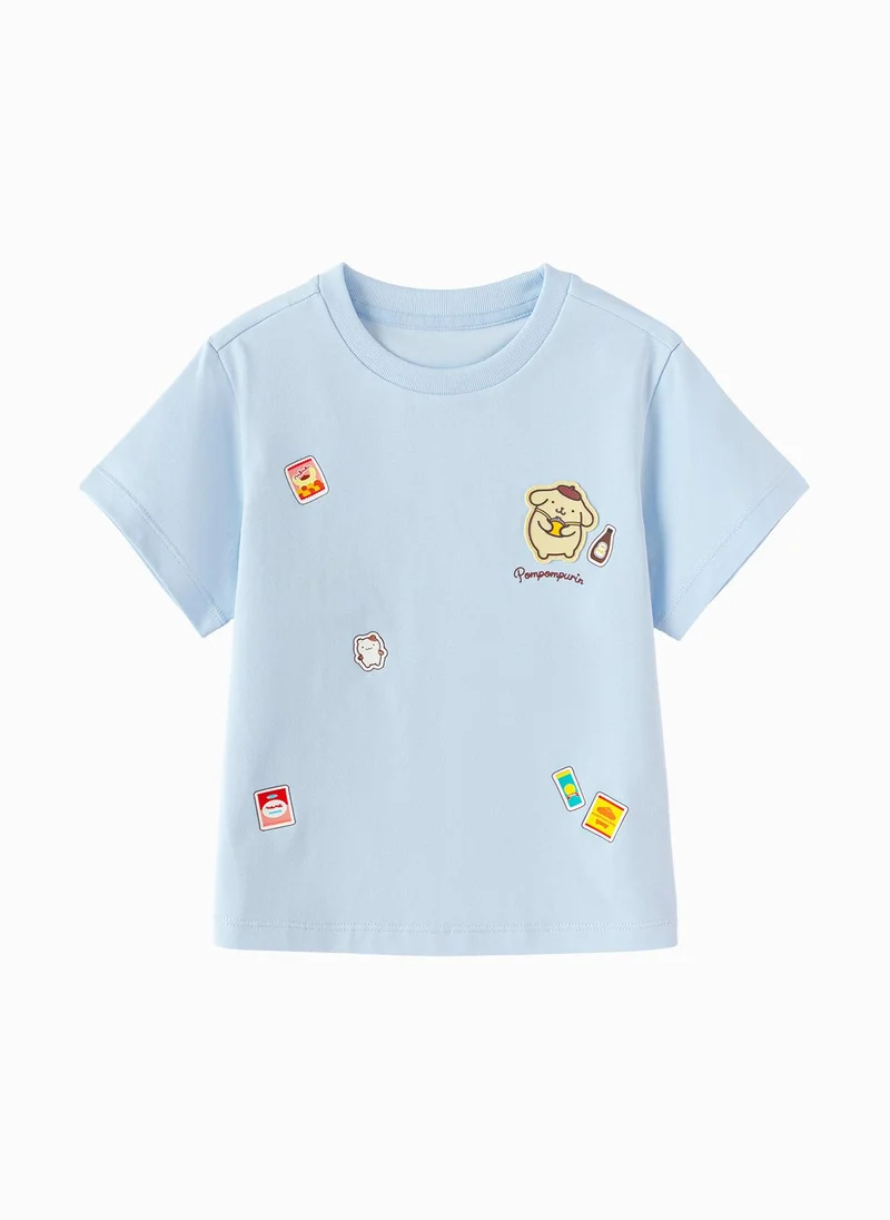 Toddler Boys Round v-neck short-sleeved T-shirt