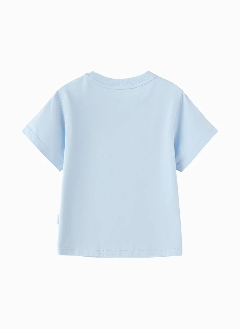 Balabala Blue Toddler Boys Round v-neck short-sleeved T-shirt for Men | Best Price UAE