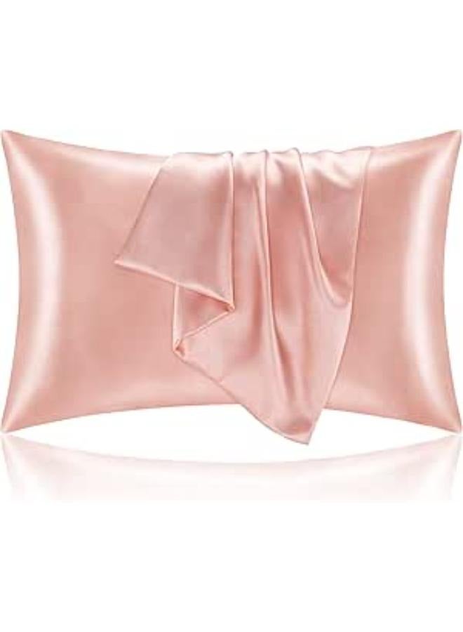 Generic Satin Pillowcase Cover for Keep Hair Dry, 19.7 x 27.5 inches, White, 1 Set, 2 Pieces  - Image 1