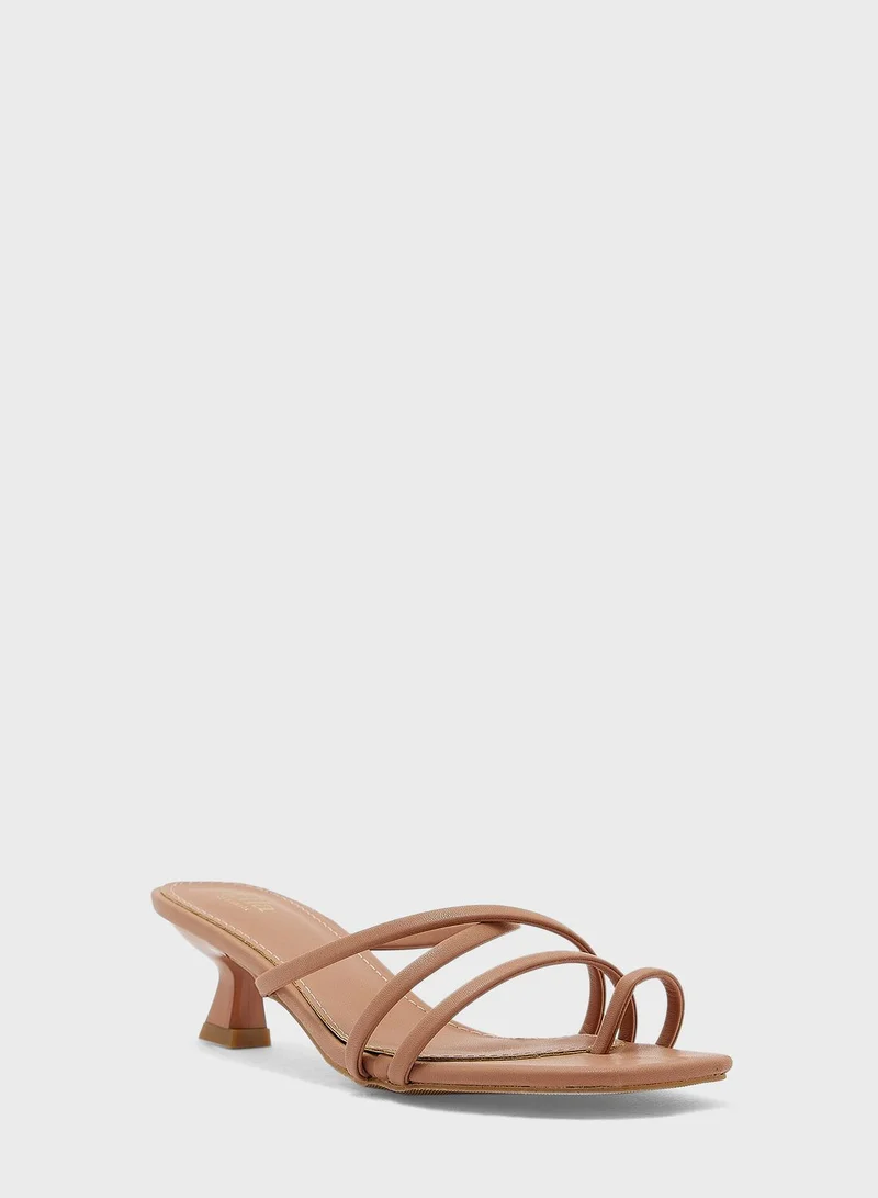ELLA Strappy Toe Post Mule Sandal