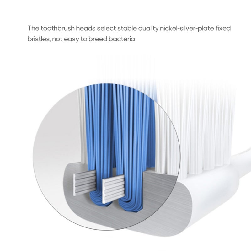 Toothbrush Heads: Fine Nylon Bristles + Mountain-Structure Bristle Arrangement - Gentle Gum-Friendly Design Deep Cleaning Dental Brush for Oral Hygiene & Gum Care Users - Image 3