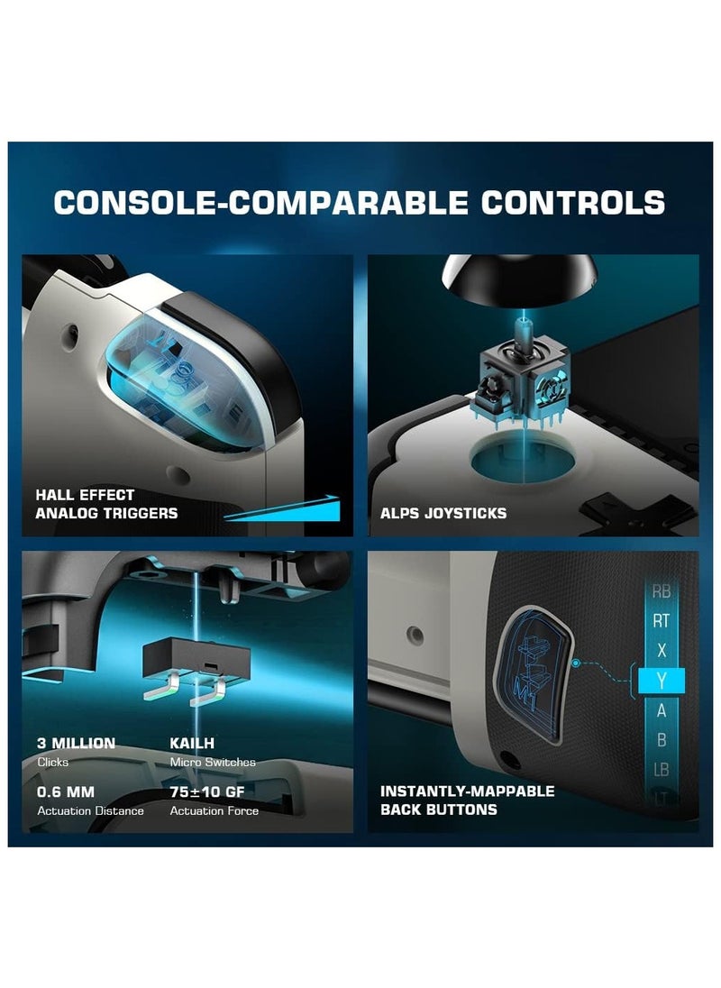 General - Classic Gamepad GameSir X2 Pro-Xbox Mobile Game Controller for Android Phone Type-C (100-179mm) Phone Controller for Play Xbox Game Pass, Xcloud, Apex, Stadia, Luna-Mappable Back Buttons-Passthrough Charging White - Image 1