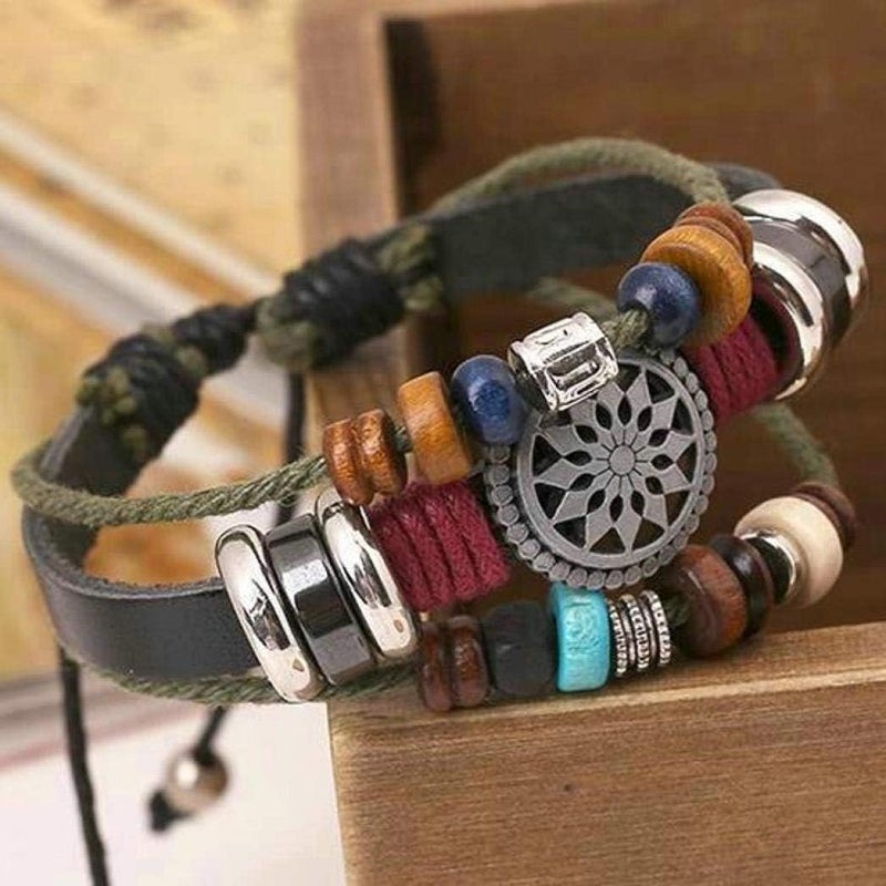 OYEFLY Vintage Bohemia Beaded Bracelet, Multilayer Hand Woven Wristbands, Hemp Cords Wrap Bracelet Jewelry for Men and Women - Image 3