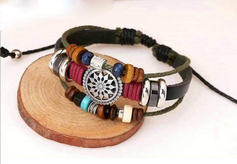 OYEFLY Vintage Bohemia Beaded Bracelet, Multilayer Hand Woven Wristbands, Hemp Cords Wrap Bracelet Jewelry for Men and Women - Image 4