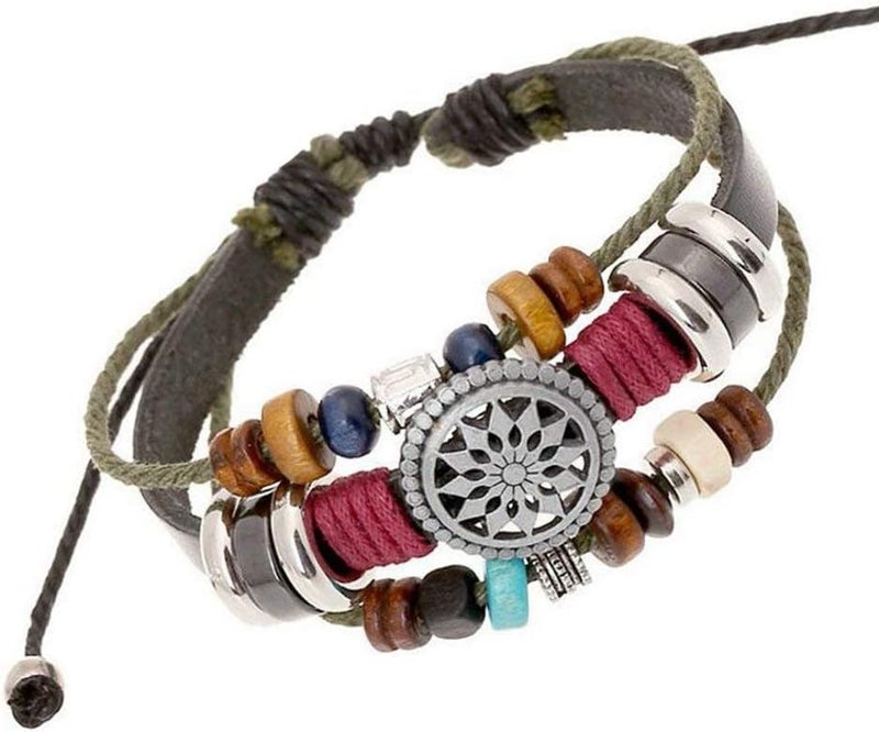 OYEFLY Vintage Bohemia Beaded Bracelet, Multilayer Hand Woven Wristbands, Hemp Cords Wrap Bracelet Jewelry for Men and Women - Image 1