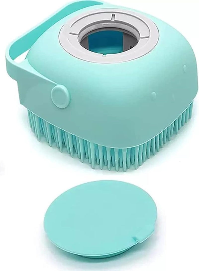 Pet Dog Bath Brush Soft Silicone Comb Pet Grooming Brush Silicone Massage Brush Hair Fur Grooming & Cleaning Brush - Image 1