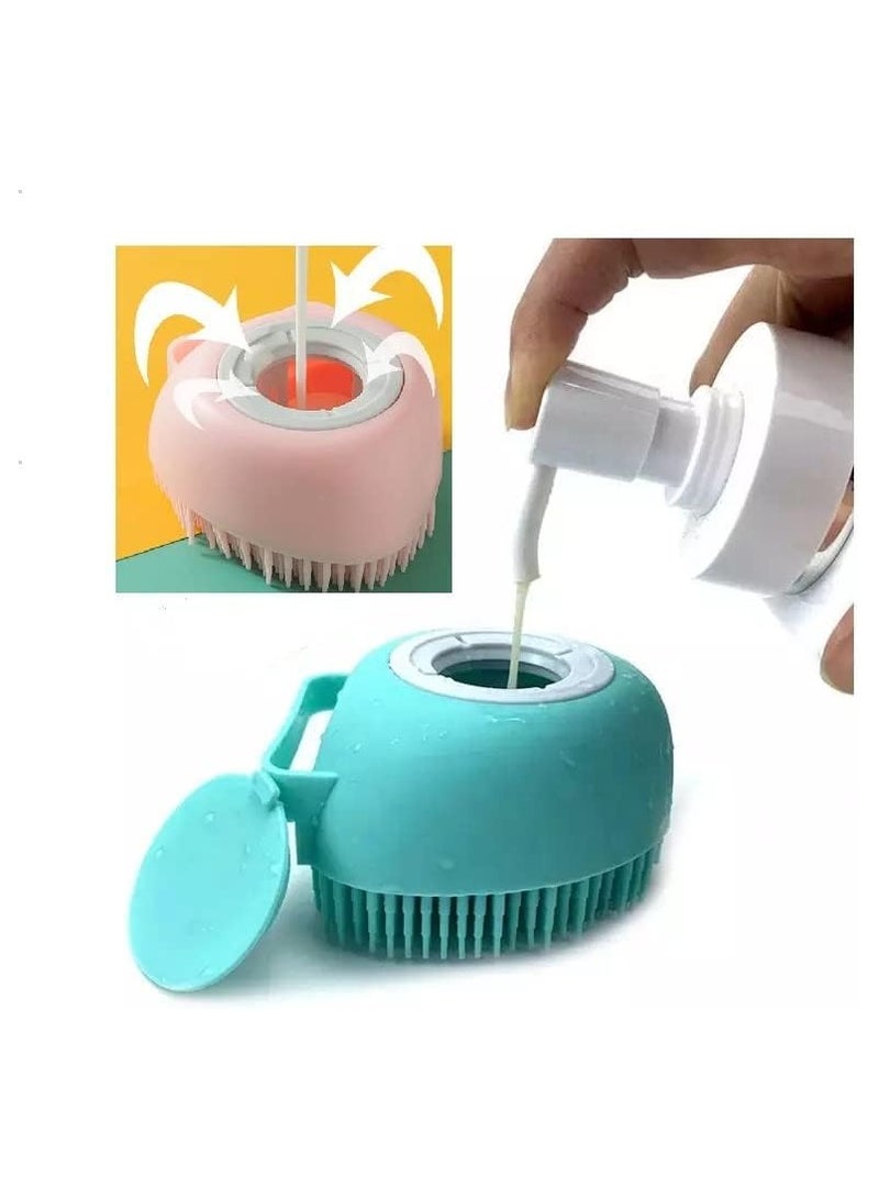 Pet Dog Bath Brush Soft Silicone Comb Pet Grooming Brush Silicone Massage Brush Hair Fur Grooming & Cleaning Brush - Image 2