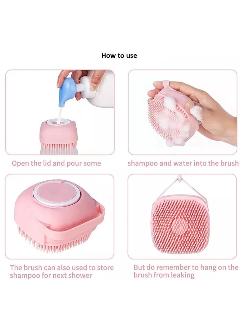 Pet Dog Bath Brush Soft Silicone Comb Pet Grooming Brush Silicone Massage Brush Hair Fur Grooming & Cleaning Brush - Image 3