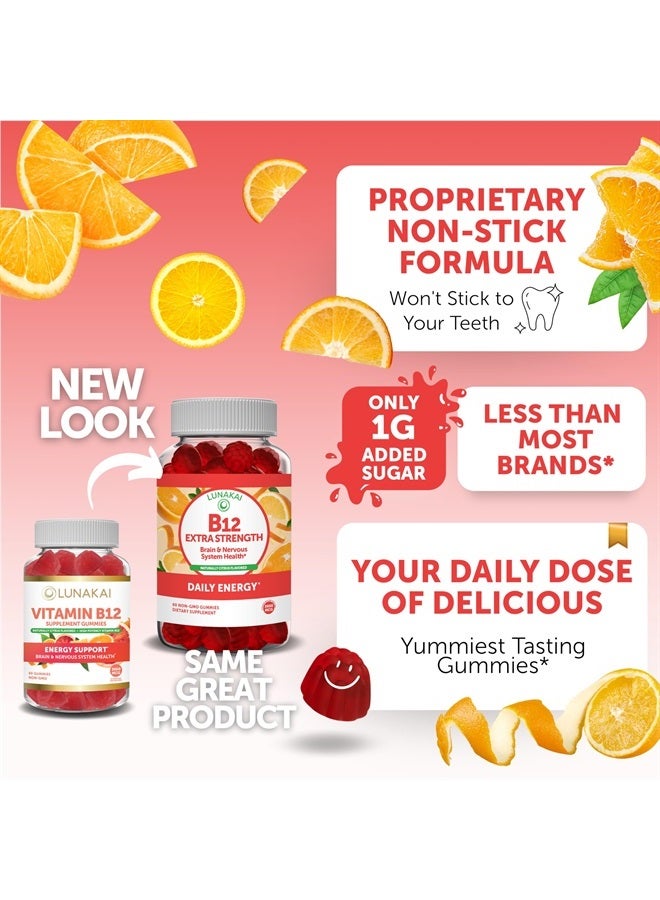 LUNAKAI Vitamin B12 and Women's Multivitamin Gummies Bundle - 3000mcg Methylcobalamin High Absorption Energy Gummy - 100% Daily Value of 16 Essential Vitamins and Minerals Supplement - 30 Days Supply - Image 3