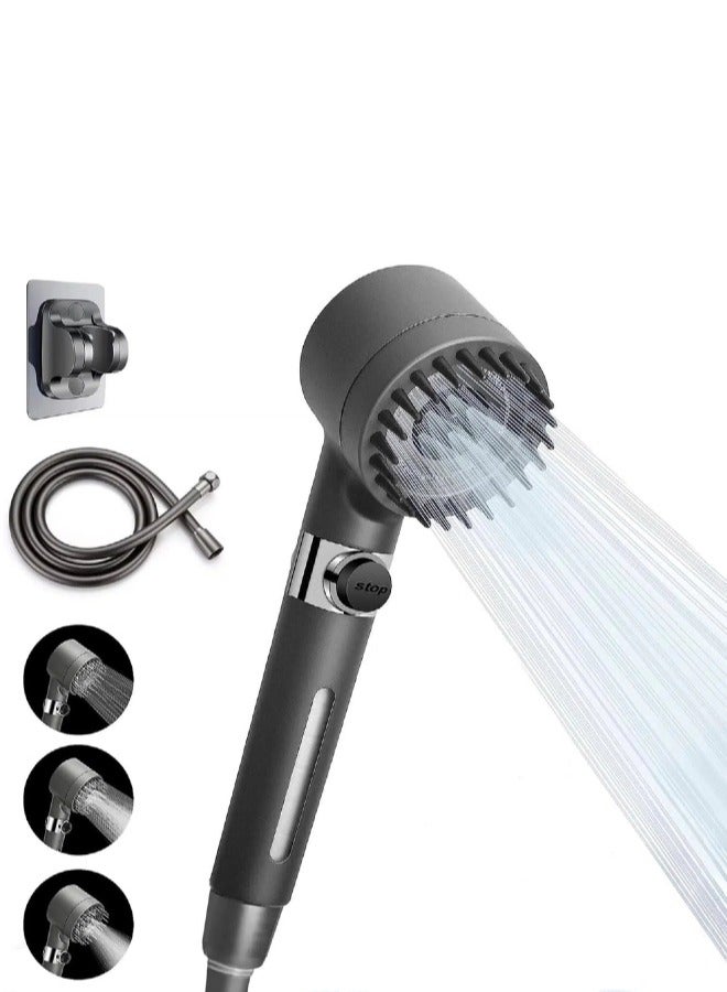 Filtered Shower Head with Handheld, High Pressure Water Flow and Multiple Spray Modes Shower Head with Filter, Power Wash for Hard Water, Showerhead with ON/OFF Switch for Pets Bath - Image 1