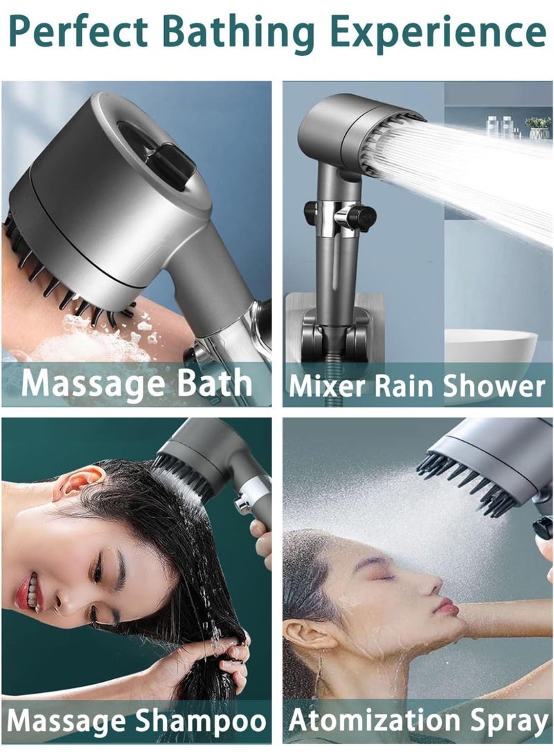 Filtered Shower Head with Handheld, High Pressure Water Flow and Multiple Spray Modes Shower Head with Filter, Power Wash for Hard Water, Showerhead with ON/OFF Switch for Pets Bath - Image 3