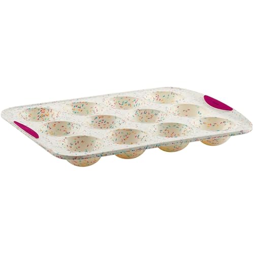 Trudeau Structure White Confetti Reinforced Silicone 12 Cup Dome Cake Pan/Mold (05118652) - Image 1
