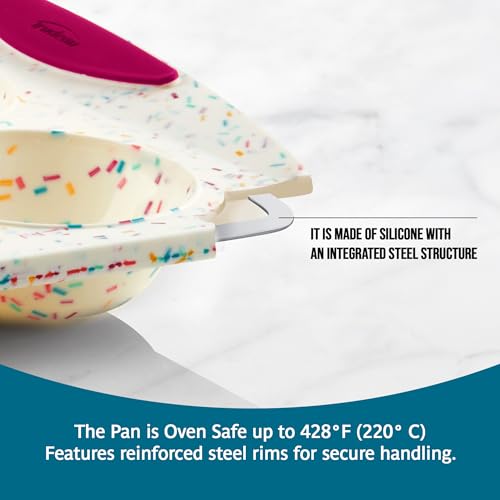 Trudeau Structure White Confetti Reinforced Silicone 12 Cup Dome Cake Pan/Mold (05118652) - Image 3