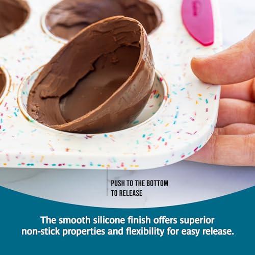 Trudeau Structure White Confetti Reinforced Silicone 12 Cup Dome Cake Pan/Mold (05118652) - Image 4