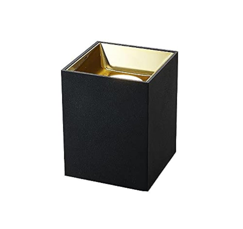 CITRA 18W LED Indoor Outdoor Ceiling Lamp Square Cube Drum Cylinder Black Gold Wall Light 4000k Waterproof (Natural White) - Image 1