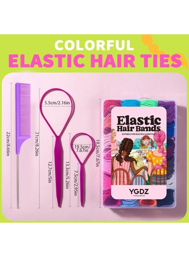 YGDZ Toddler Hair Accessories: 312 Elastic Hair Ties in 24 Colors, Small 3cm No Crease Ponytail Holders for Girls - Image 3