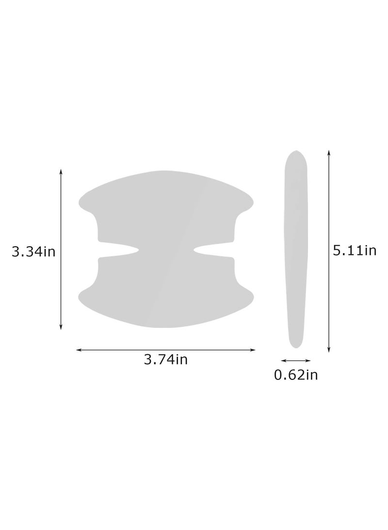 VIUAUAX 8Pcs Auto Door Handle Protective Film,  Car Door Handle Sticker,Non-Marking Auto Door Handle Protective Film, Universal Car Scratch Protection Cover Guard, TPU Paint Guard Stickers to Prevent Scratches - Image 2