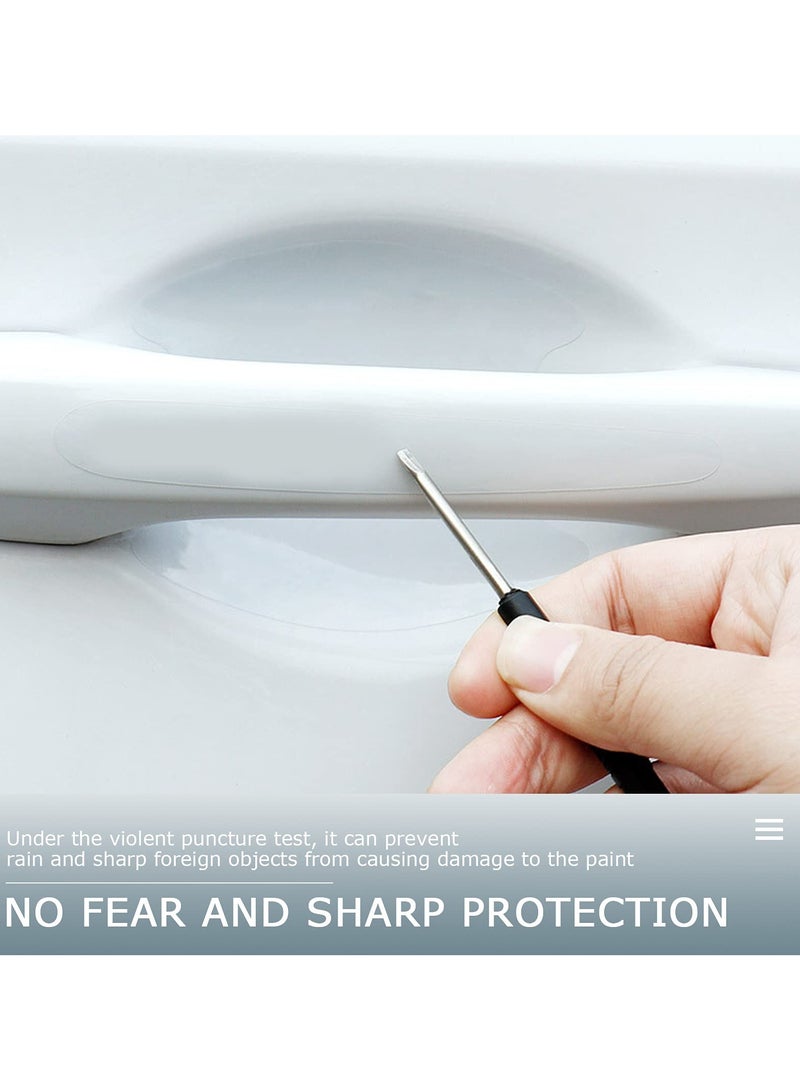 VIUAUAX 8Pcs Auto Door Handle Protective Film,  Car Door Handle Sticker,Non-Marking Auto Door Handle Protective Film, Universal Car Scratch Protection Cover Guard, TPU Paint Guard Stickers to Prevent Scratches - Image 5