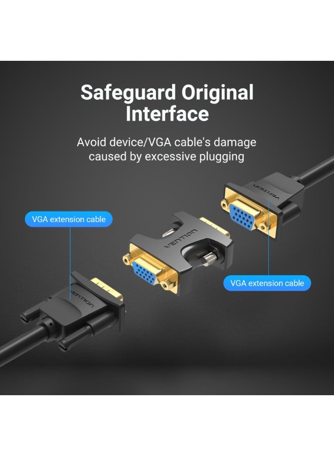 VENTION VGA Male to Female Adapter Black Model # DDFB0 - Image 4