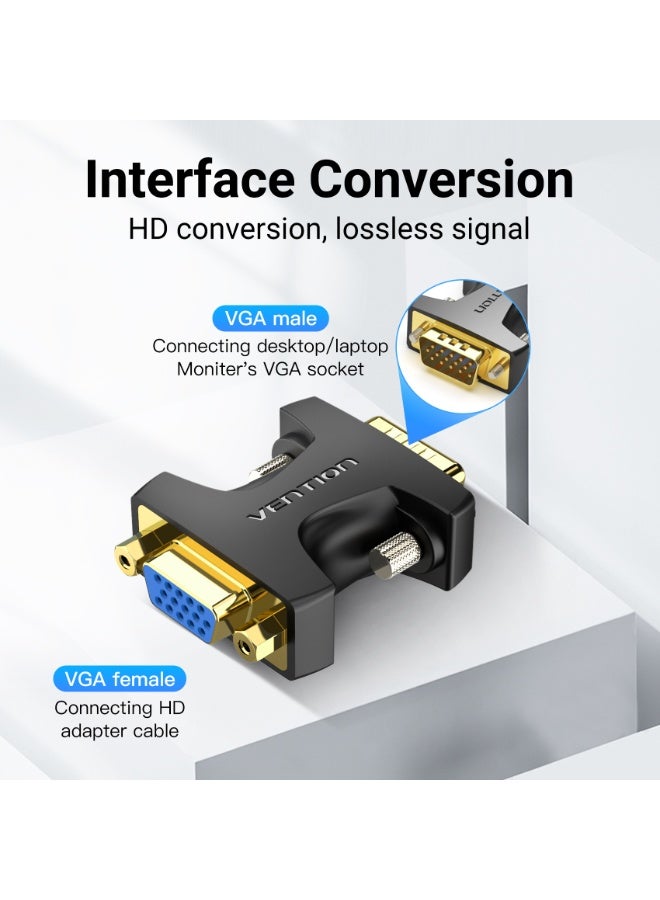VENTION VGA Male to Female Adapter Black Model # DDFB0 - Image 3