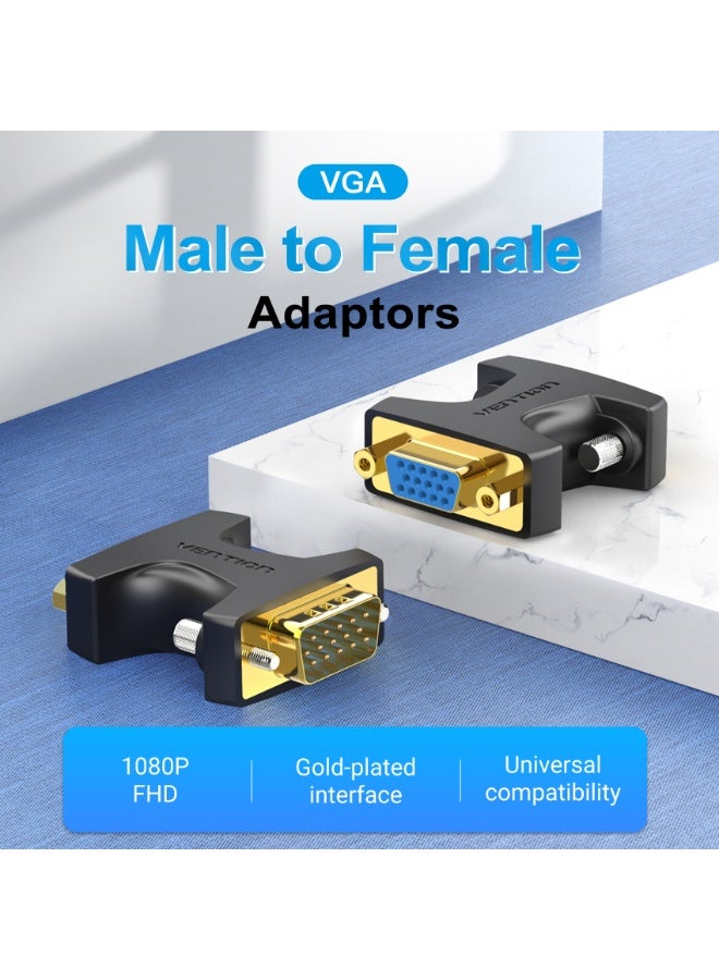 VENTION VGA Male to Female Adapter Black Model # DDFB0 - Image 2