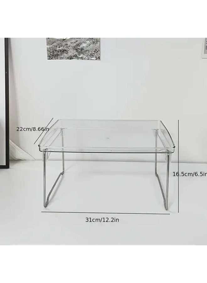Clear Acrylic Cosmetic Organizer Three Layer Perfume Rack Vanity Makeup Storage Box With Dustproof Lid - Image 4