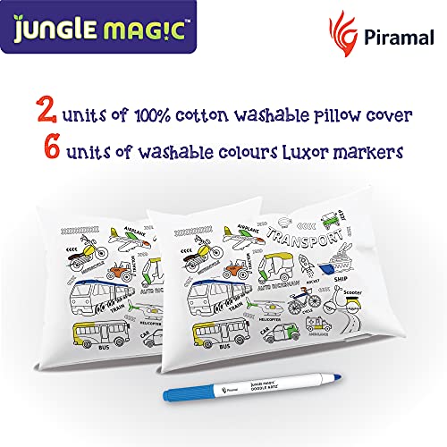Jungle Magic Cotton Doodle Artz - Transport, 23 x 16.5 x 3.5 Centimeters, White - Image 3