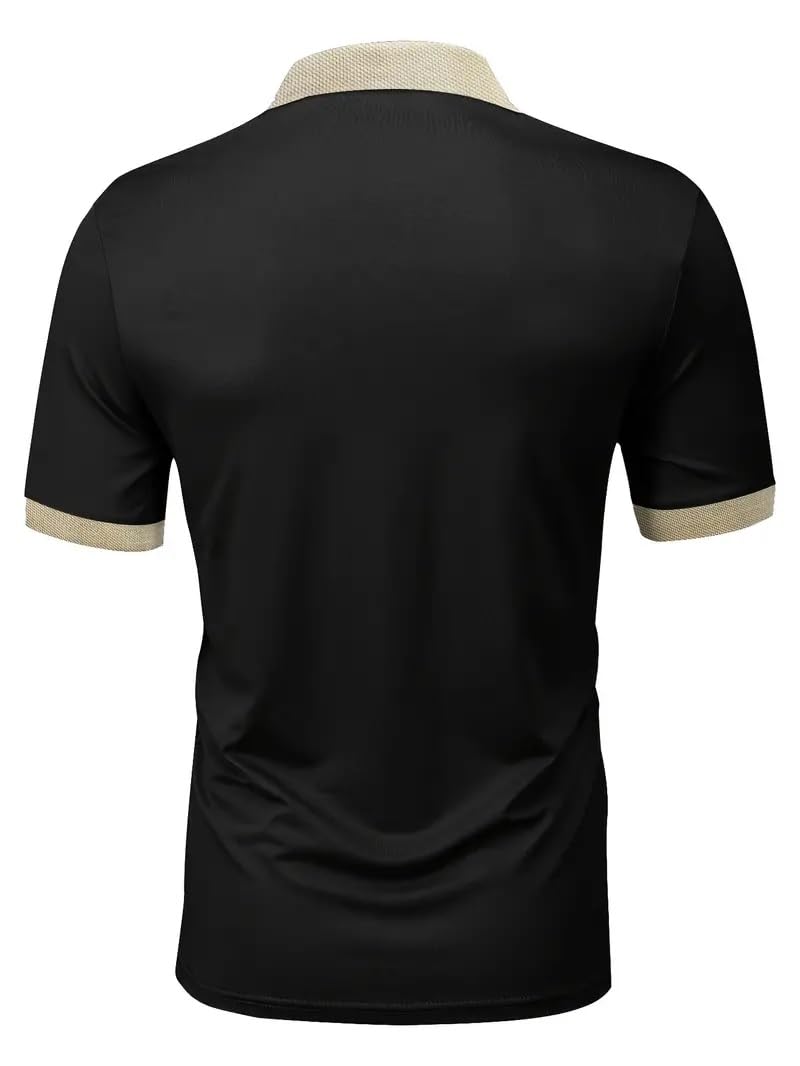 Lymio Polo T Shirt for Men || Men Casual T-Shirt || Polo Available in Combo Pack of 2 (Polo-44-47-Black-Blue-2XL) - Image 4