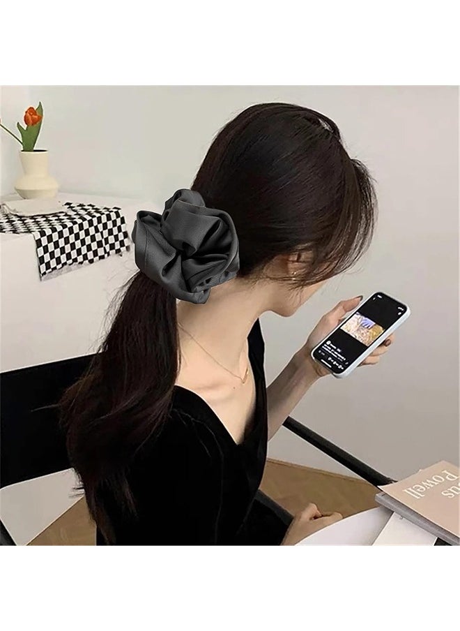اتش واي بقع الشعر المتضخم ، عصابات الشعر المرنة للنساء Scrunchie حاملي ذيل الحصان روابط الشعر 3 حزم  - Image 4